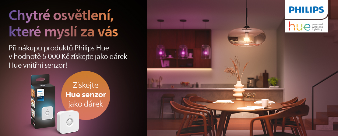 Akce Philips Hue: získejte pohybový senzor zdarma při nákupu nad 5 000 Kč