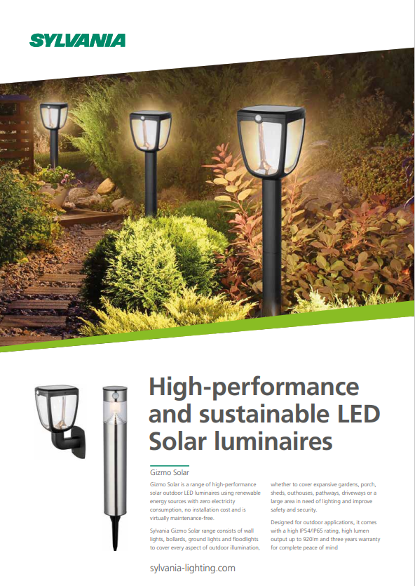 Titulná strana Sylvania Gyzmo Solar katalógu