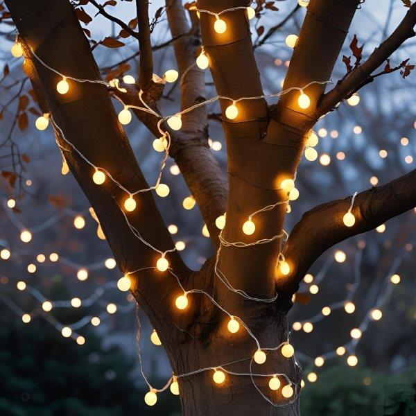 Menší strom ozdobený svetelnými reťazami pre útulnú atmosféru | Odborné poradenstvo a najlepšie ceny na FEIM.sk 💡