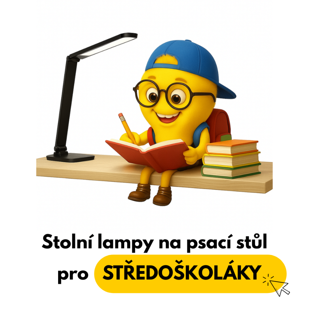 Stolní svítidla pro středoškoláky, pro větší žáky. Odborné poradenství a nejlepší ceny na Feim.cz
