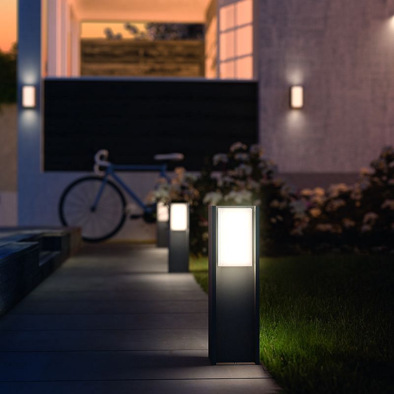 Philips HUE 16473/93/P0 Turaco záhradný stĺpik9,5W