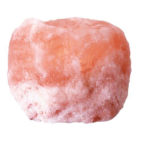 Solná lampa s jemným oranžovým světlem