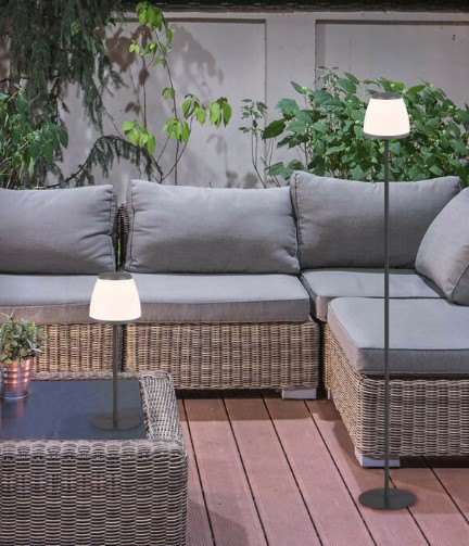 Extériová stolná a stojacia lampička dotyková