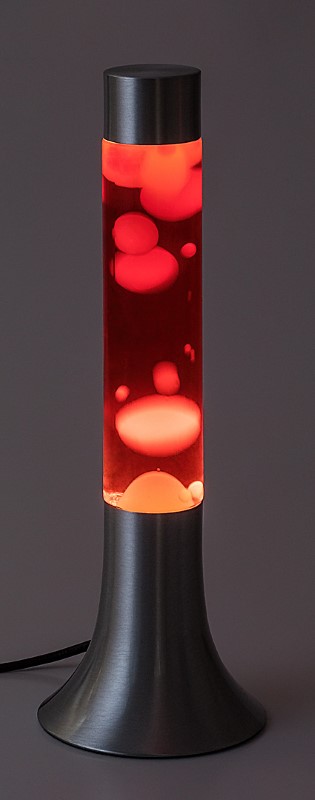 RABALUX červená lávová lampa rozsvietená