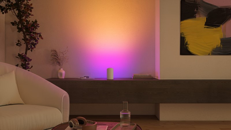 Philips Hue White and color Gradient Play Wall Washer stolové svietidlo pink