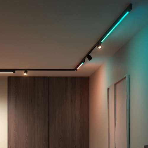 Barevné rohové spojení lištového systému Philips Hue Perifo